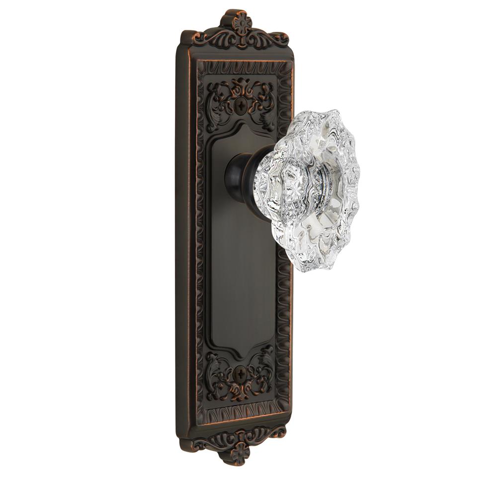 Grandeur by Nostalgic Warehouse WINBIA Complete Passage Set Without Keyhole - Windsor Plate with Biarritz Knob in Timeless Bronze
